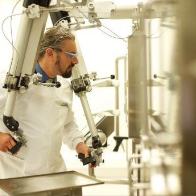 Research Radiochemist, Damion Stimson, working in the Centre for Advanced Imaging Radiochemistry Facility, The University of Queensland.